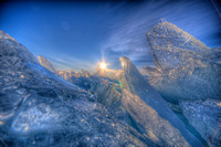 Gull Harbor Ice Detail - Beaver Island