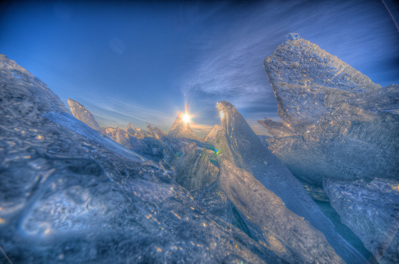 Gull Harbor Ice Detail - Beaver Island